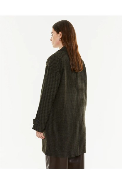 abrigo cuadros vichy systemaction negro y verde