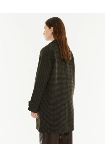 abrigo cuadros vichy systemaction negro y verde