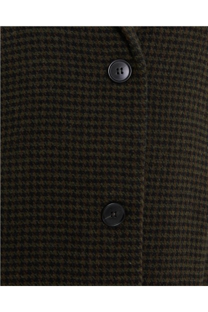 abrigo cuadros vichy systemaction negro y verde