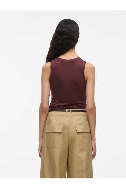 Camiseta básica sin mangas en color marron ROUGE by Vila