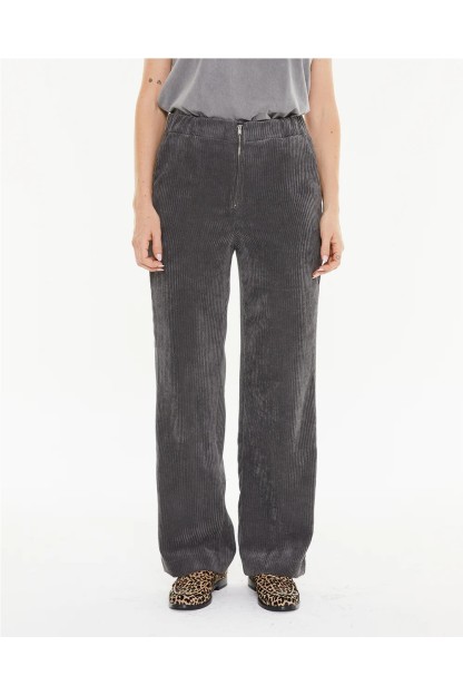 Pantalón de pana de mujer con goma en la espalda, detalle de nervios e 2