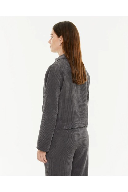 chaqueta pana gris systemaction mujer 2