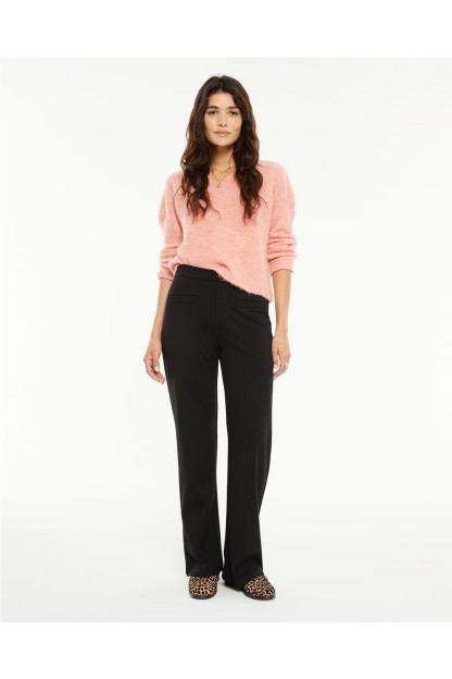 jersey pico systemaction  textura de pelo azul y coral mujer