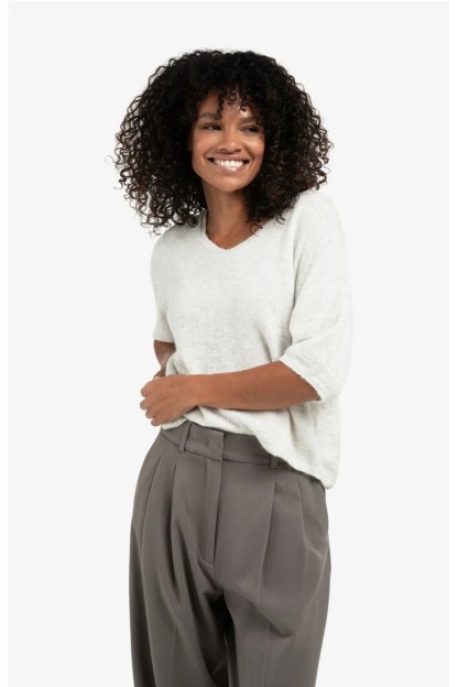 Jersey de punto gris mujer YAYA