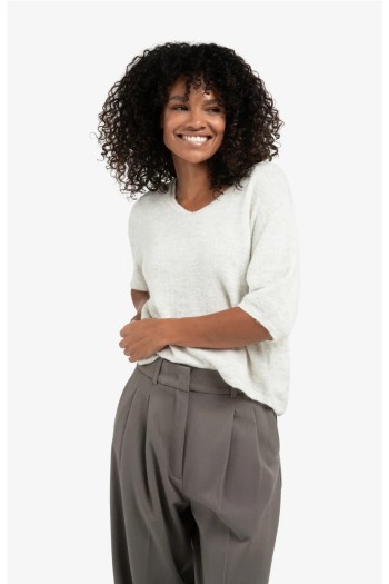 Jersey de punto gris mujer YAYA