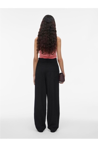 Pantalón mujer en color negro y cinturon extraible