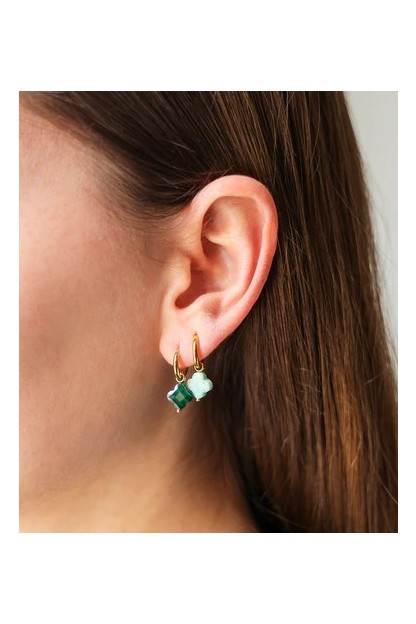 Bisuteria zag pendientes velasquez trebol de cristal