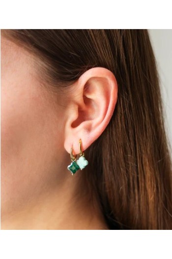 Bisuteria zag pendientes velasquez trebol de cristal