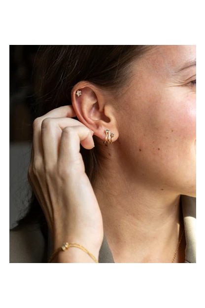 pendientes ariel zag con tres aros