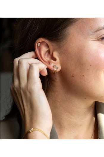 pendientes ariel zag con tres aros