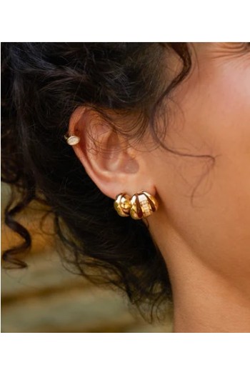 pendientes cyria con una bola engastada ZAG