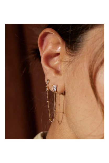 pendientes cadezia  con cadena zag bijoux