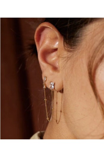 pendientes cadezia  con cadena zag bijoux