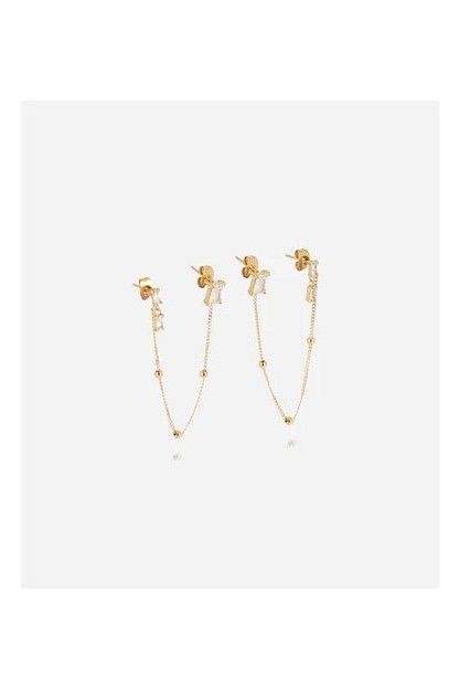 pendientes cadezia  con cadena zag bijoux 2