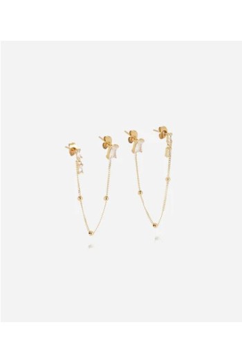 pendientes cadezia  con cadena zag bijoux