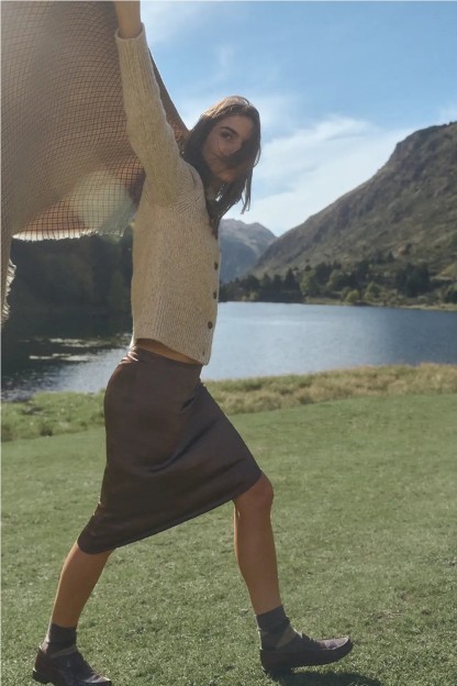 chaqueta beige ese o ese oliver mujer