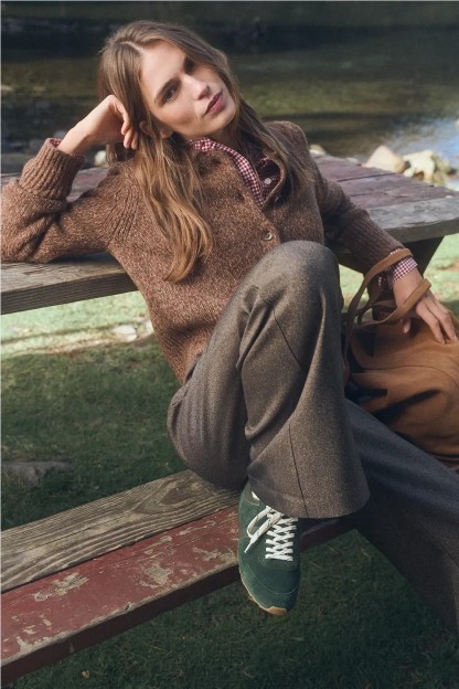 chaqueta beige ese o ese oliver mujer