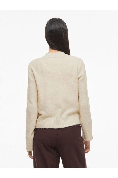 chaqueta cardigan vimiraz vila beige y rojo mujer