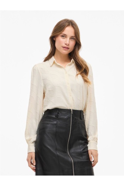 blusa beige vila vijazzo mujer