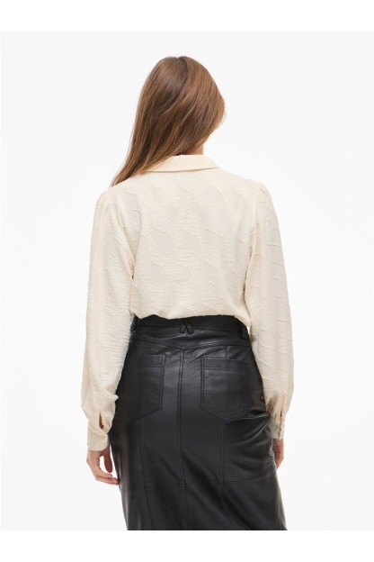 blusa beige vila vijazzo mujer