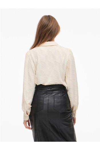 blusa beige vila vijazzo mujer