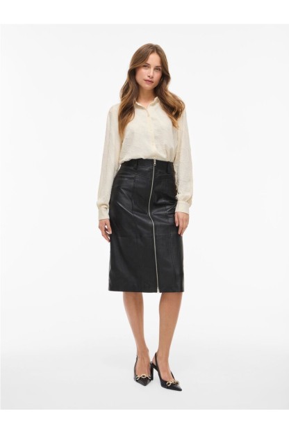 blusa beige vila vijazzo mujer