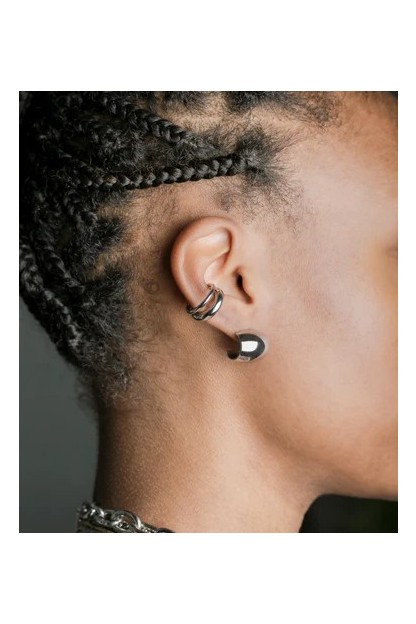 Earcuff plata Tortel zag