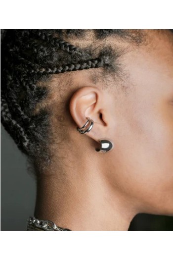 Earcuff plata Tortel zag