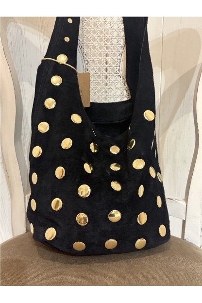 Bolso serraje mujer piel tachuelas