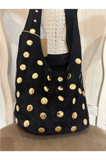 Bolso serraje mujer piel tachuelas