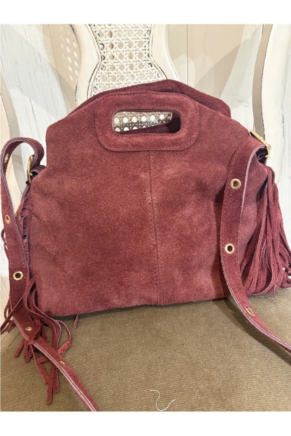 Bolso mujer serraje flecos