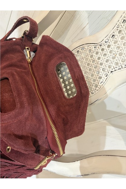 Bolso mujer serraje flecos 2