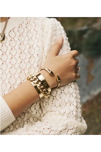 Pulsera mujer con dos puntas zag