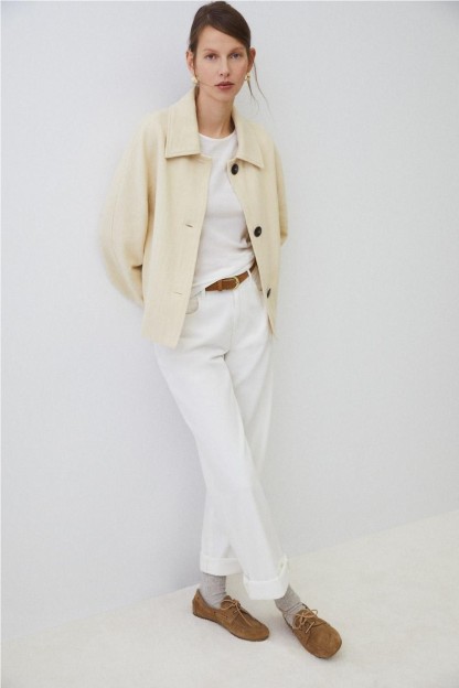 chaqueta corta charlote ese o ese color crema mujer 2