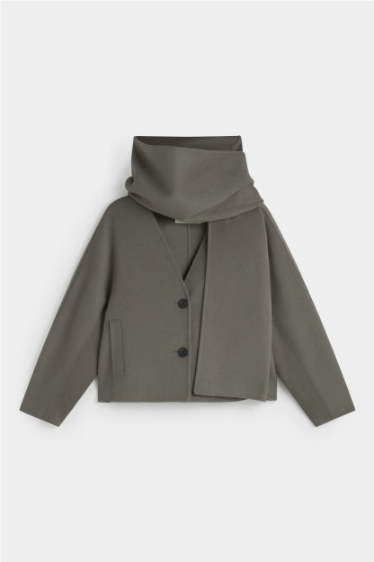 chaqueta estocolmo con bufanda extraible ese o ese