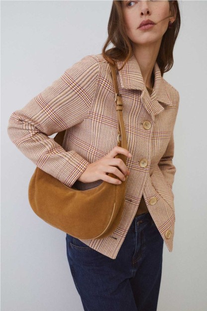 chaqueta cuadros ese o ese sylvie con botones mujer