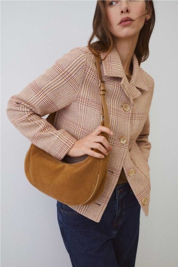 chaqueta cuadros ese o ese sylvie con botones mujer