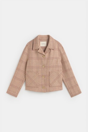 chaqueta cuadros ese o ese sylvie con botones mujer