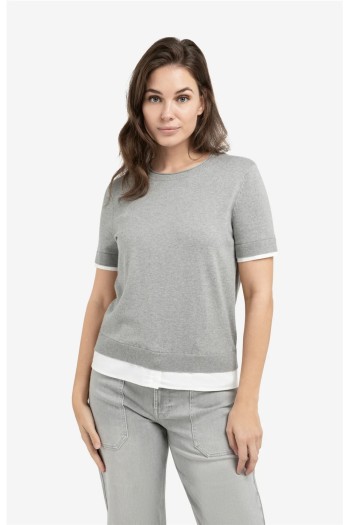 Top punto mujer con camisa interior Yaya