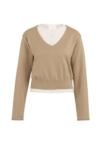 Jersey efecto capa de manga larga yaya