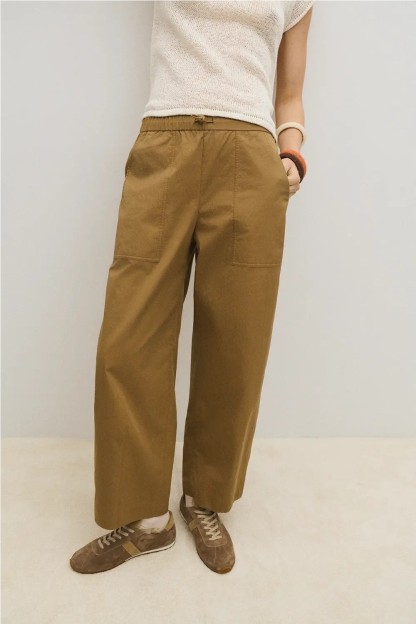 pantalon bergman color beige ese o ese mujer