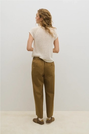 pantalon bergman color beige ese o ese mujer