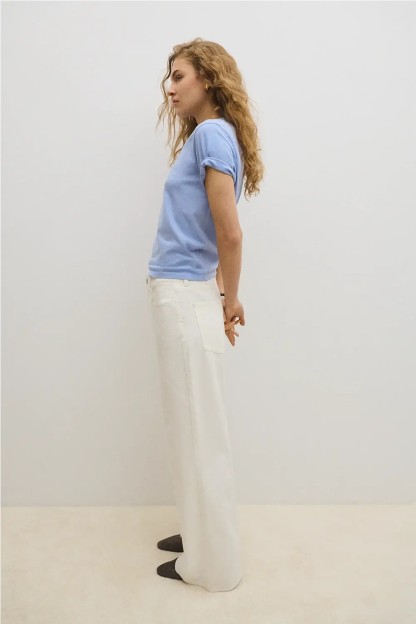 pantalon blanco mujer ese o ese wide cooper 2