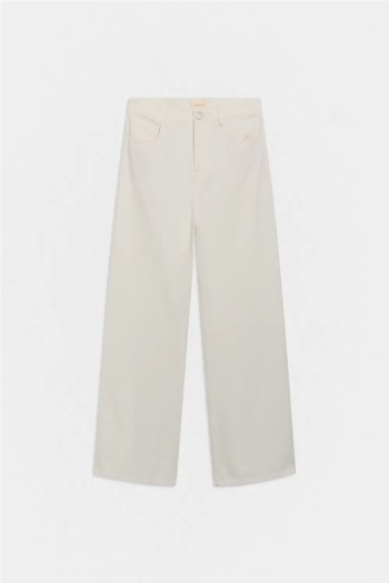 pantalon blanco mujer ese o ese wide cooper