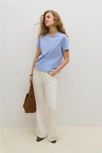 pantalon blanco mujer ese o ese wide cooper