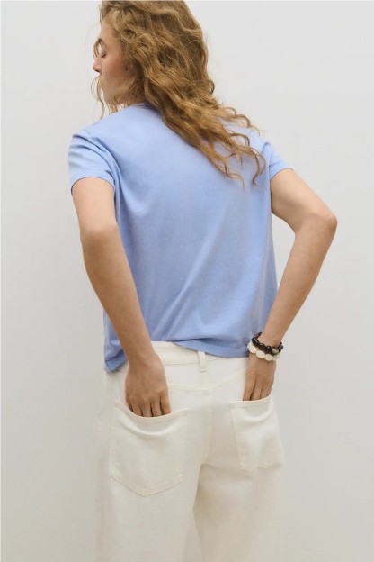 pantalon blanco mujer ese o ese wide cooper