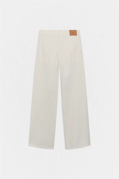 pantalon blanco mujer ese o ese wide cooper