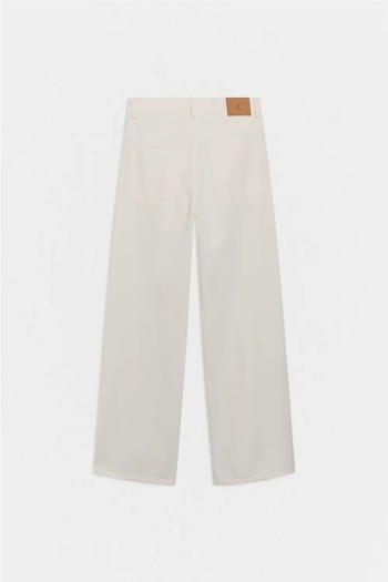 pantalon blanco mujer ese o ese wide cooper