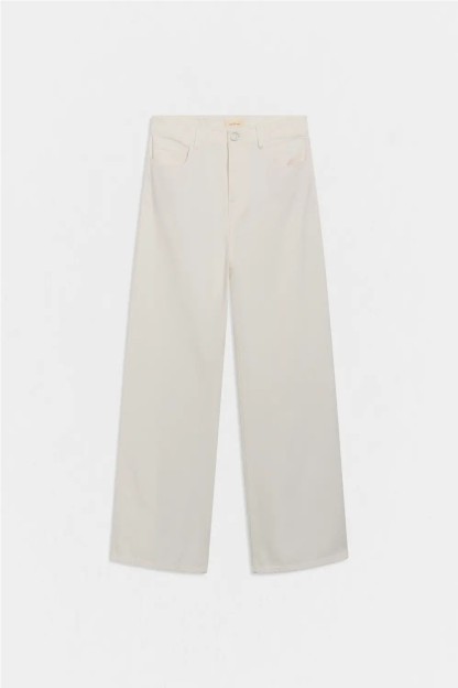 pantalon blanco mujer ese o ese wide cooper