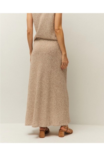 falda larga punto systemaction color beige 2